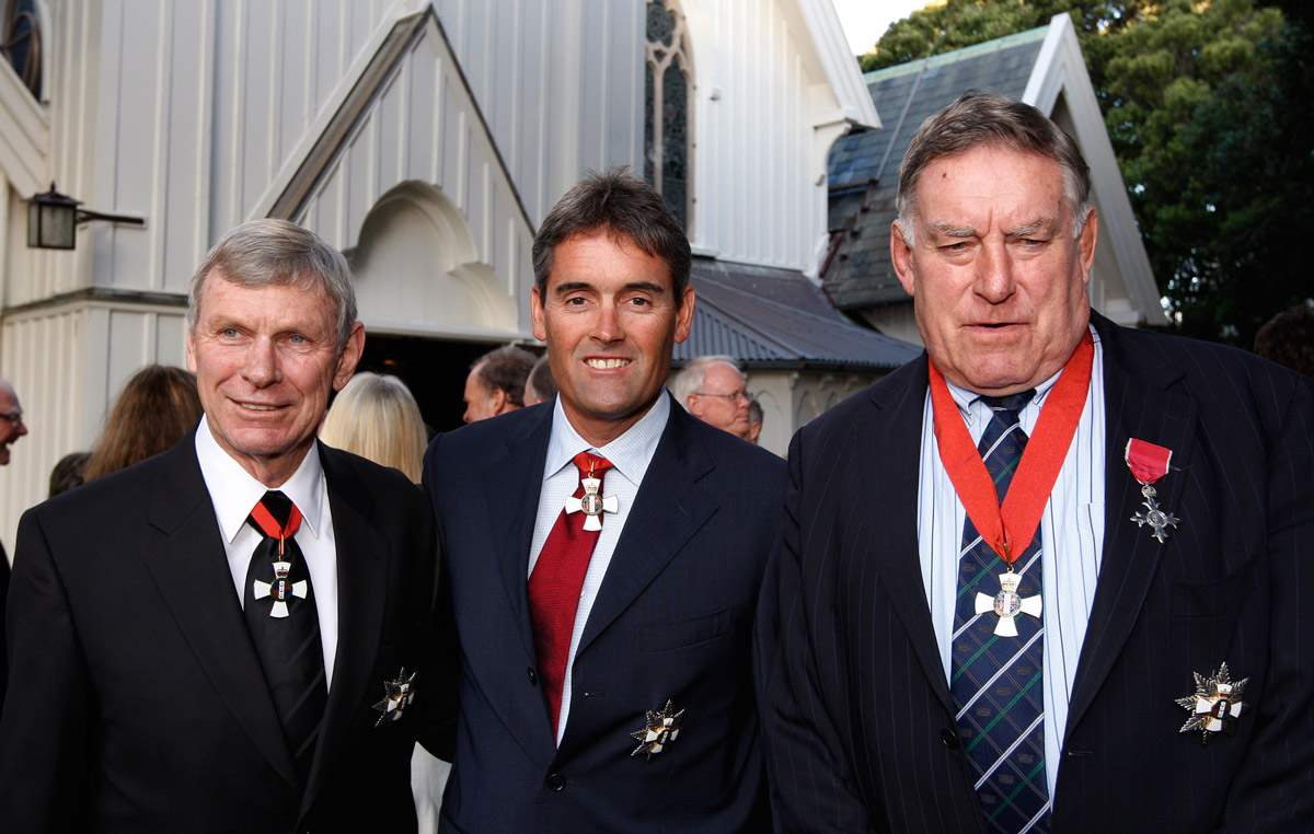 Peter Snell, Sir Russell Coutts and Sir Colin Meads